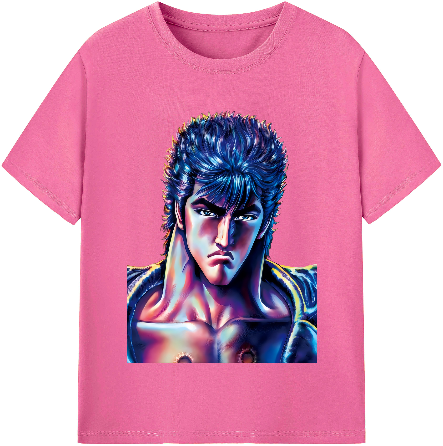 （画像用） 北斗の拳 Fist of the North Star レディースカジュアルプリントTシャツ（綿100％）